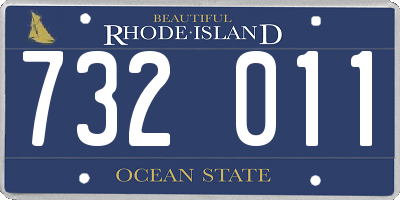 RI license plate 732011