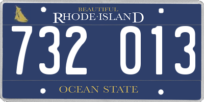 RI license plate 732013