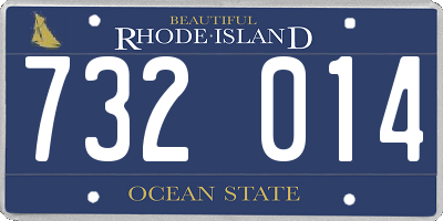 RI license plate 732014