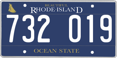 RI license plate 732019