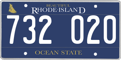 RI license plate 732020