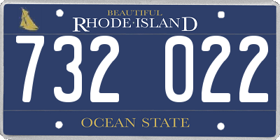 RI license plate 732022