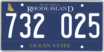 RI license plate 732025