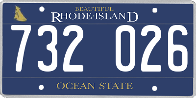 RI license plate 732026