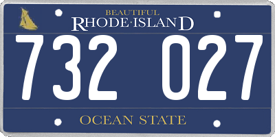 RI license plate 732027