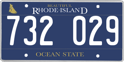 RI license plate 732029