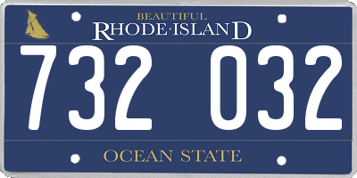 RI license plate 732032