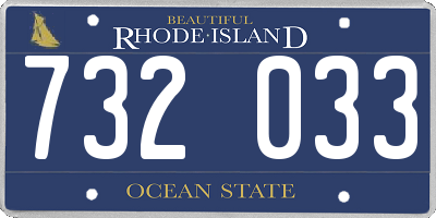 RI license plate 732033