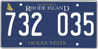 RI license plate 732035