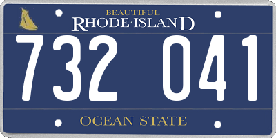 RI license plate 732041