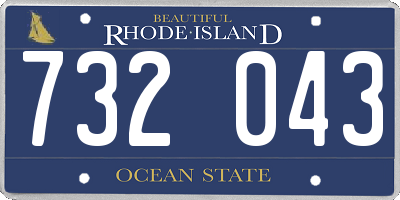 RI license plate 732043