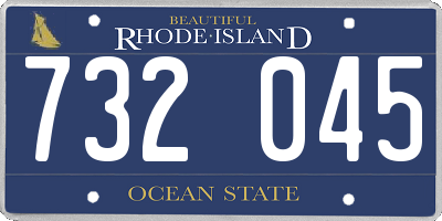 RI license plate 732045