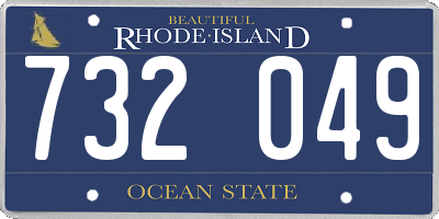 RI license plate 732049