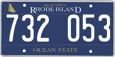 RI license plate 732053
