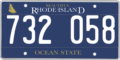 RI license plate 732058
