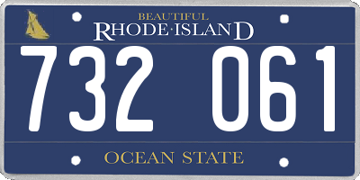 RI license plate 732061