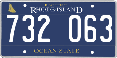 RI license plate 732063