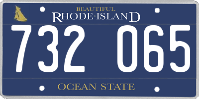 RI license plate 732065