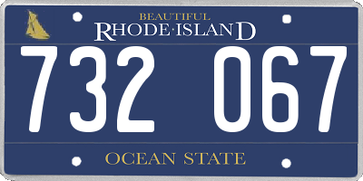 RI license plate 732067