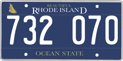 RI license plate 732070