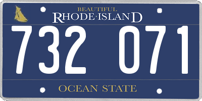 RI license plate 732071