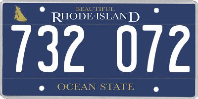 RI license plate 732072