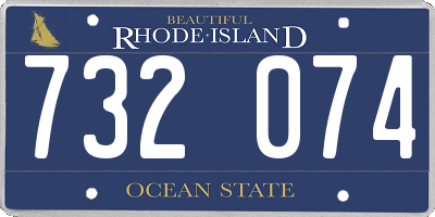 RI license plate 732074