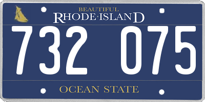RI license plate 732075