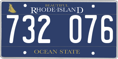 RI license plate 732076