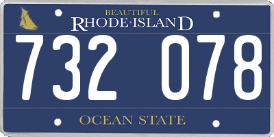 RI license plate 732078