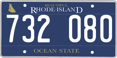 RI license plate 732080