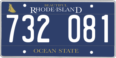 RI license plate 732081