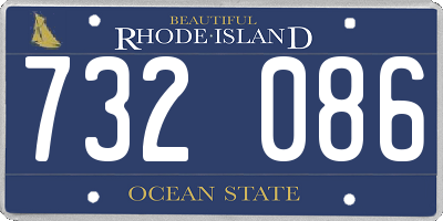 RI license plate 732086