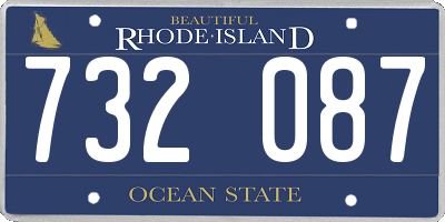 RI license plate 732087