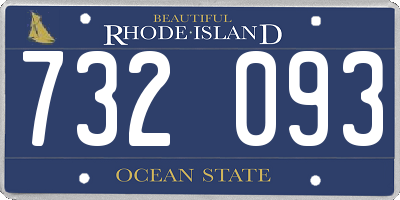 RI license plate 732093