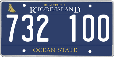 RI license plate 732100