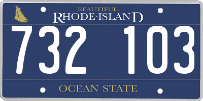 RI license plate 732103
