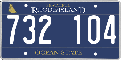 RI license plate 732104