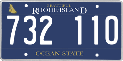 RI license plate 732110