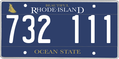 RI license plate 732111