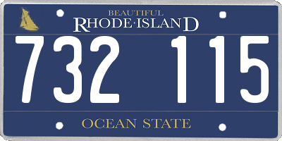 RI license plate 732115