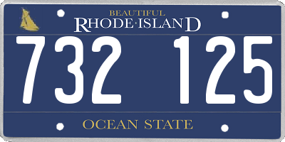 RI license plate 732125