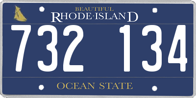RI license plate 732134