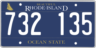 RI license plate 732135