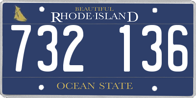 RI license plate 732136