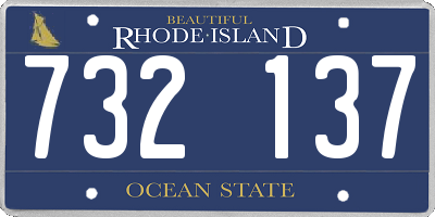 RI license plate 732137