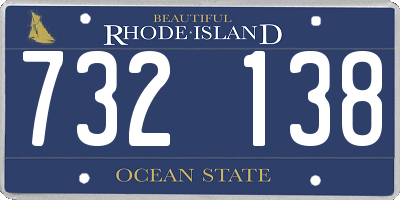 RI license plate 732138