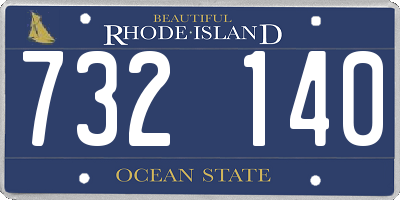 RI license plate 732140