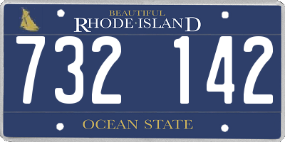 RI license plate 732142