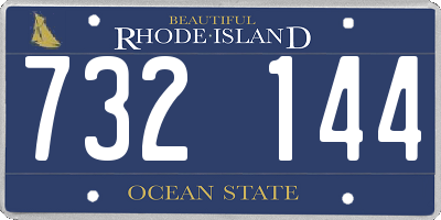 RI license plate 732144
